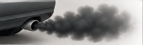 black exhaust smoke