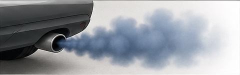 blue exhaust smoke